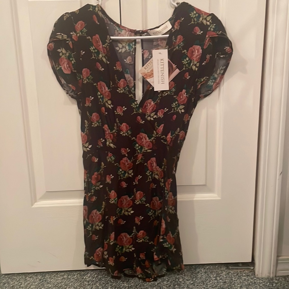 Kittenish Floral Romper